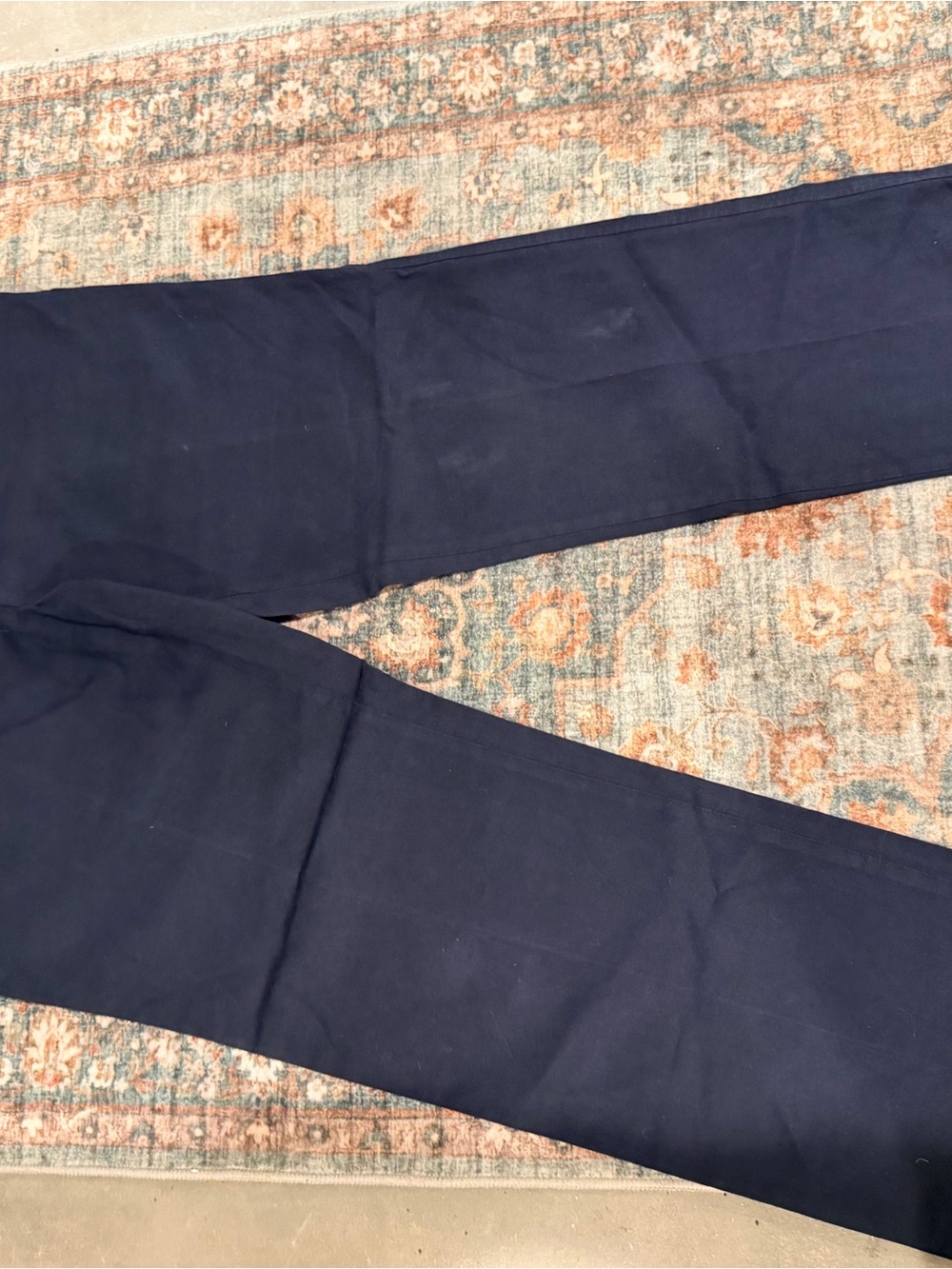 Burberry Navy Straight-Leg Pants